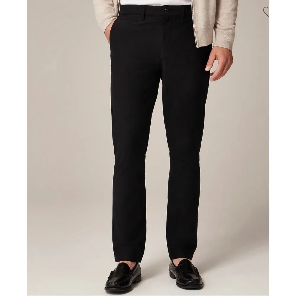 J. Crew 770 Straight-fit tech pant in Black  NWT Size 33/30
